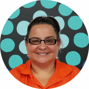 Priscilla on background cropped as circle